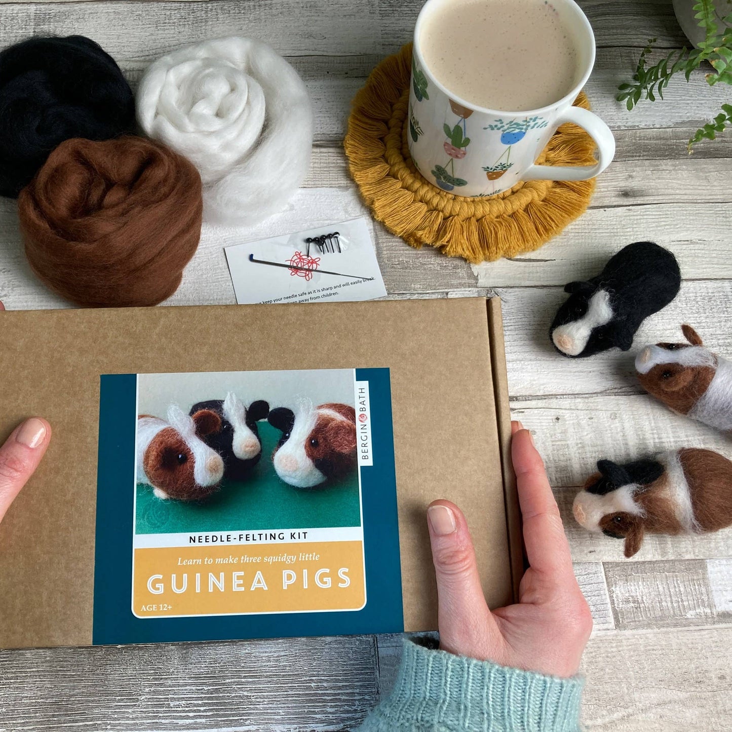 Needle Felting Kit, Guinea Pigs