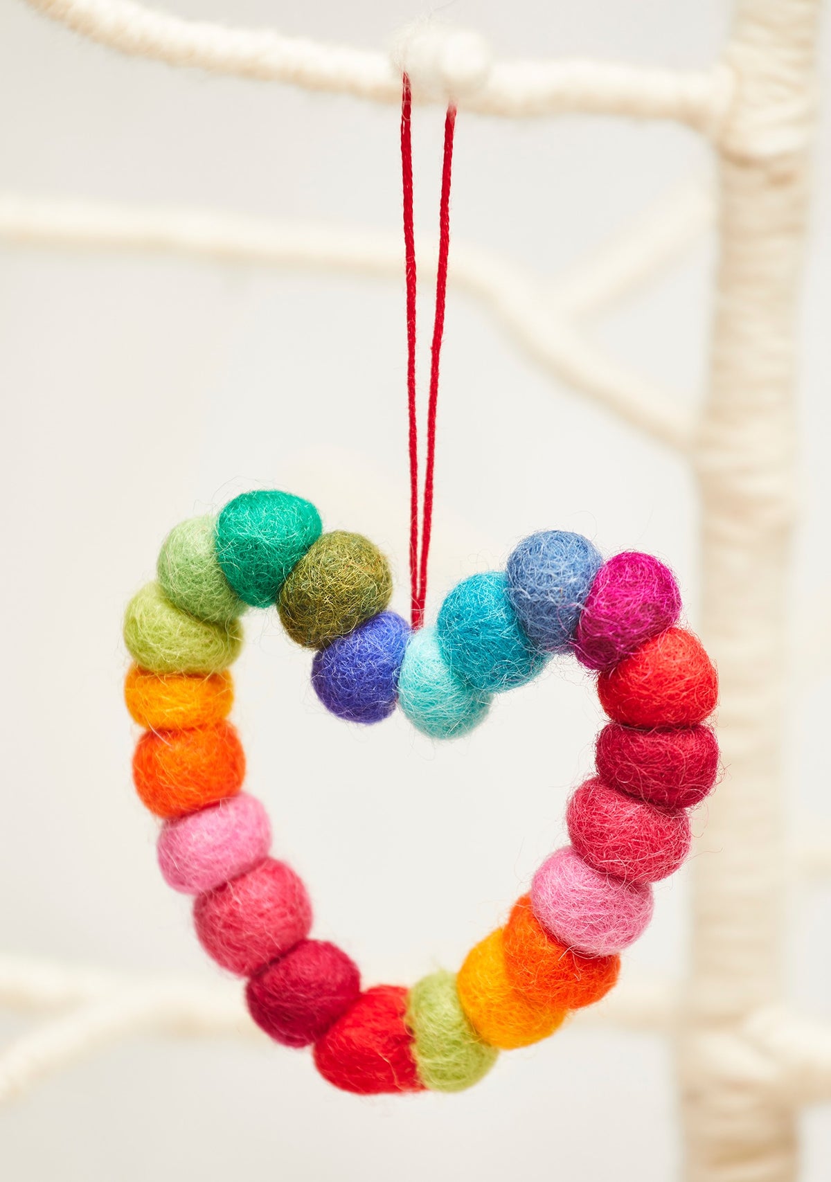 Felt Ball Heart Decoration