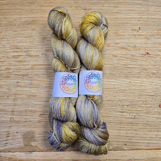 Lilac Gold Tonal Merino Silk 4ply