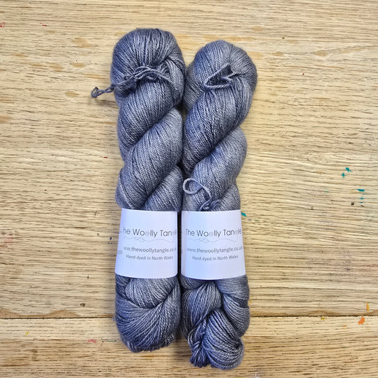 Mid Grey Alpaca Cashmere Silk 4ply