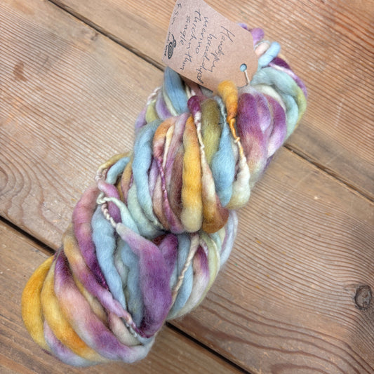 Handspun Hand-dyed Merino Thick n Thin Single 45m/154g