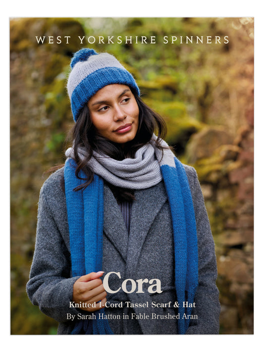Cora - Knitted I-Cord Tassel Scarf & Hat