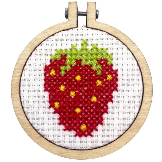 I'm Berry Grateful Cross Stitch Mini Kit (with keyring)