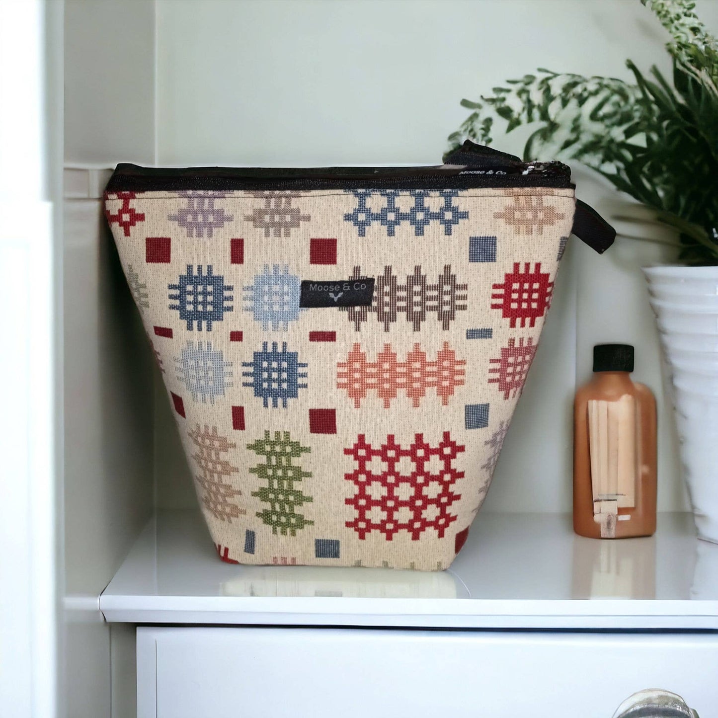 Welsh tapestry blanket design wash bags / make up bags