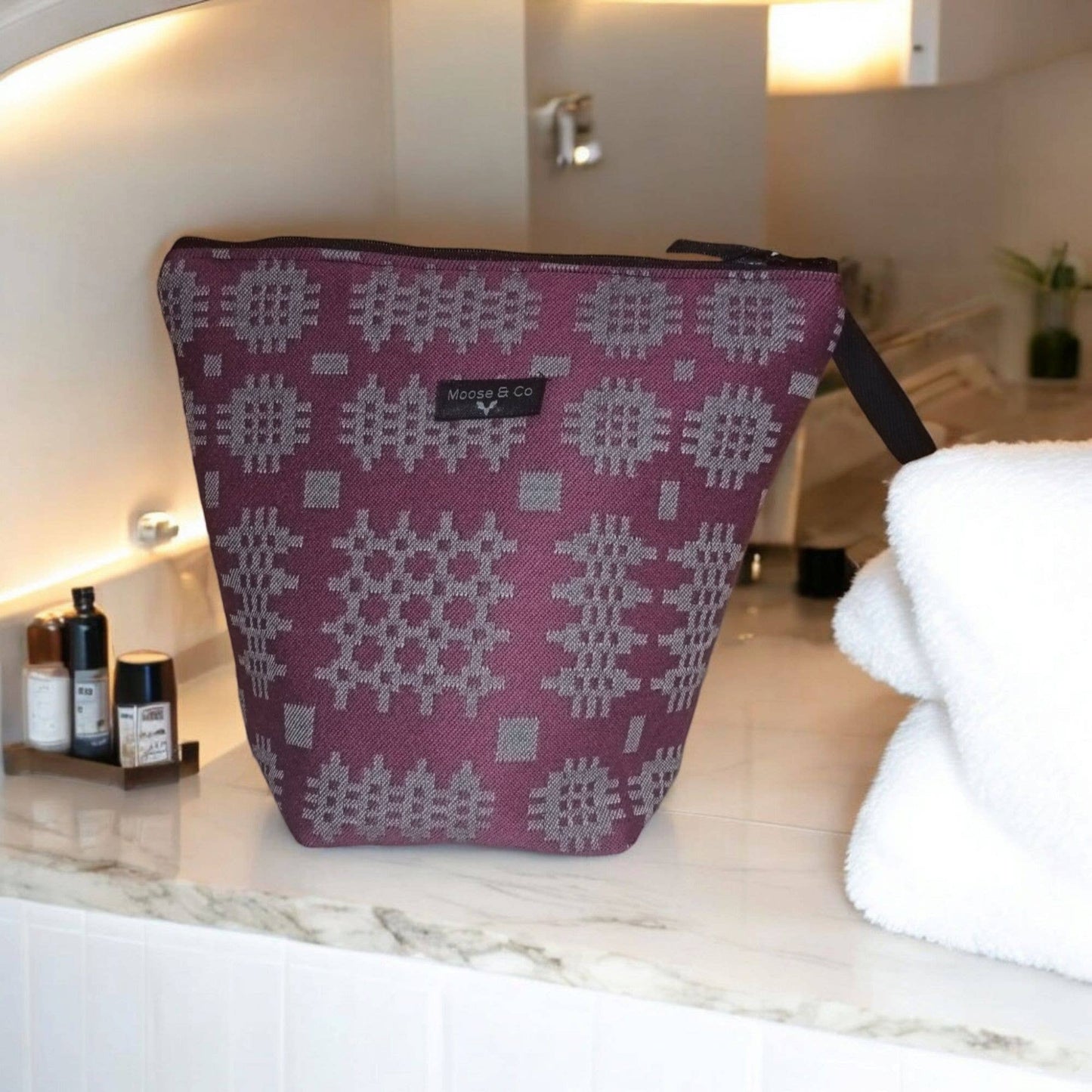 Welsh tapestry blanket design wash bags / make up bags