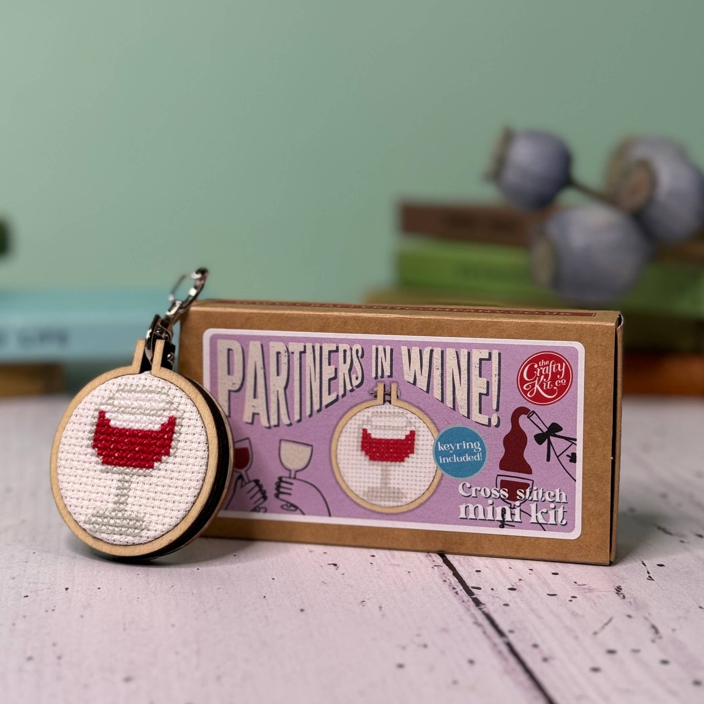 Partners in Wine! Mini Matchbox Cross Stitch Kit