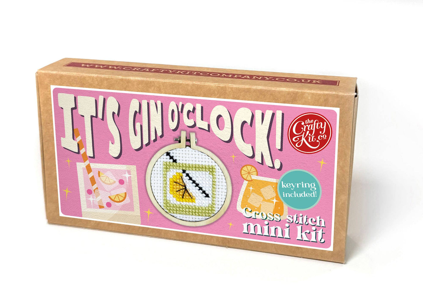 It's Gin O'Clock! Mini Matchbox Cross Stitch Kit