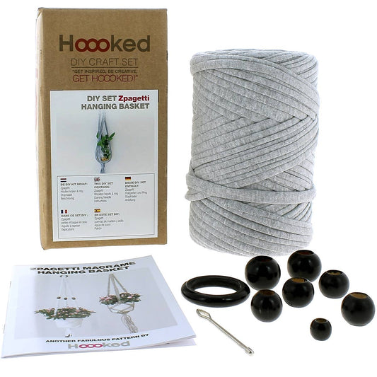 Hoooked - DIY Kit Zpagetti Macramé Hanging Basket