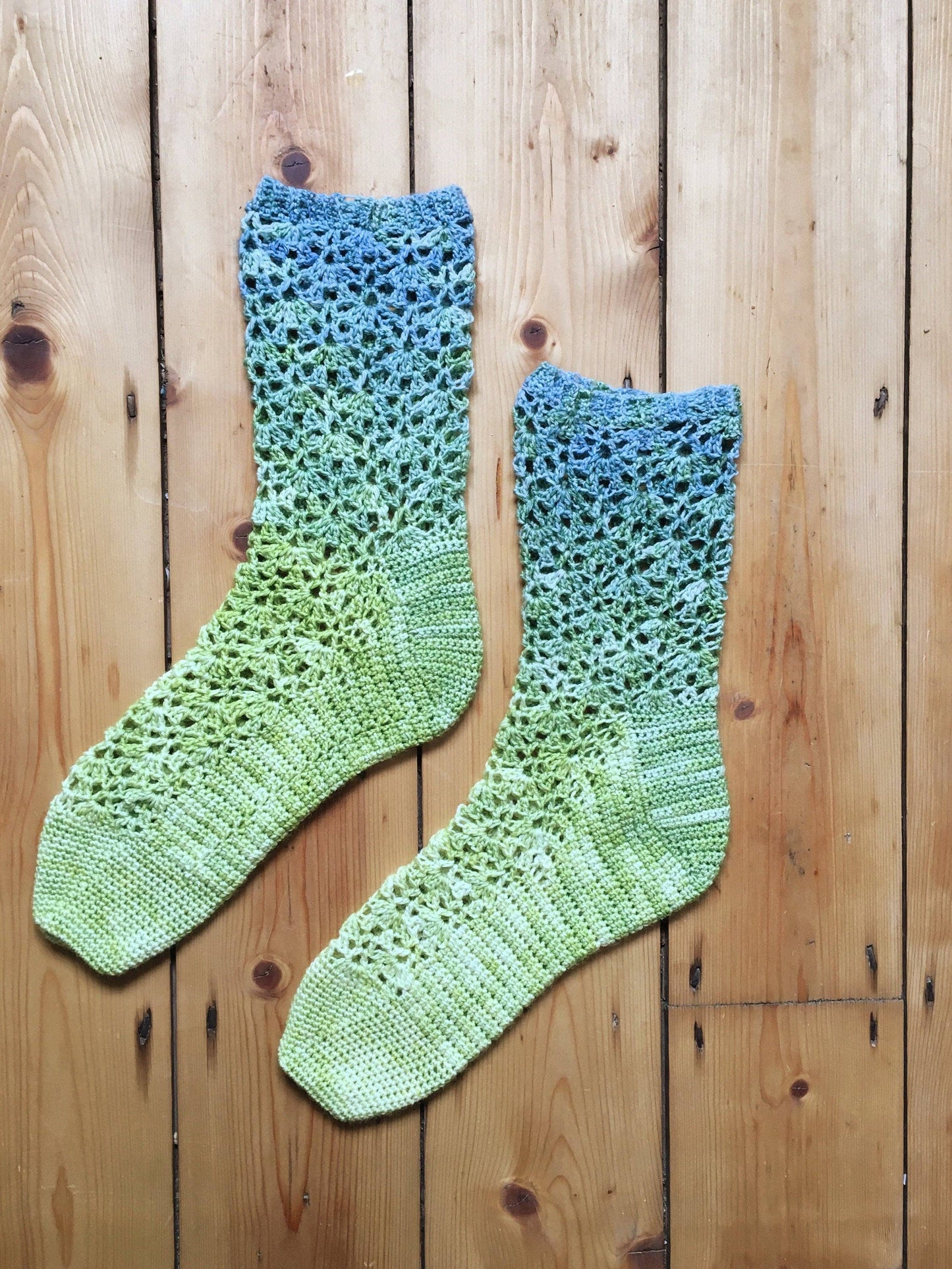 Crochet Pattern - Trailing Lace Socks - PRINT