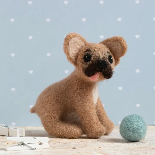 French Bulldog Mini Needle Felting Kit
