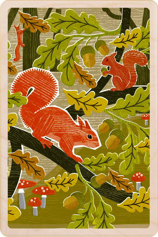 Red Squirrels - Eco-friendly magnet