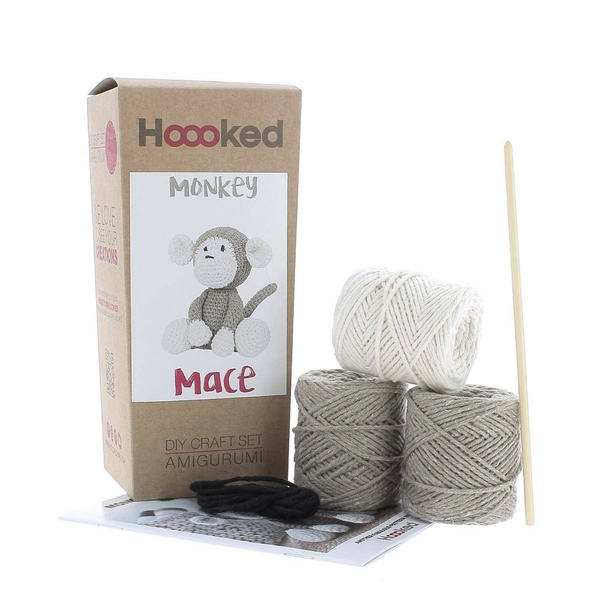 Hoooked - DIY Crochet Kit Mace the Monkey