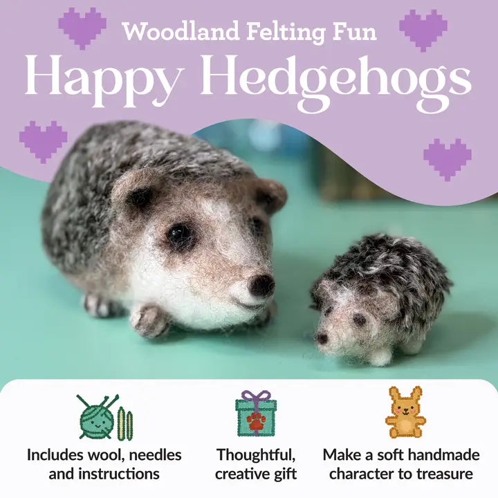 Happy Hedgehogs Needle Felting Kit