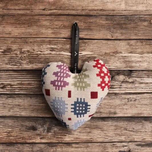 Rainbow tapestry Fabric heart Hanging decoration