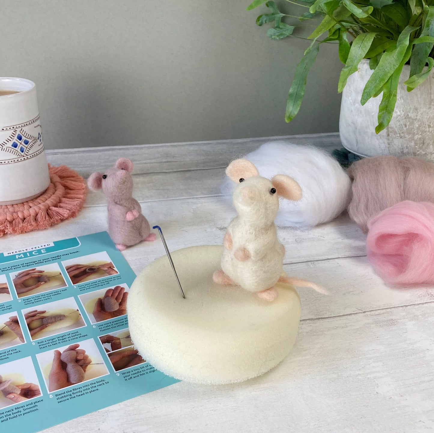 Needle Felting Kit, Mouse