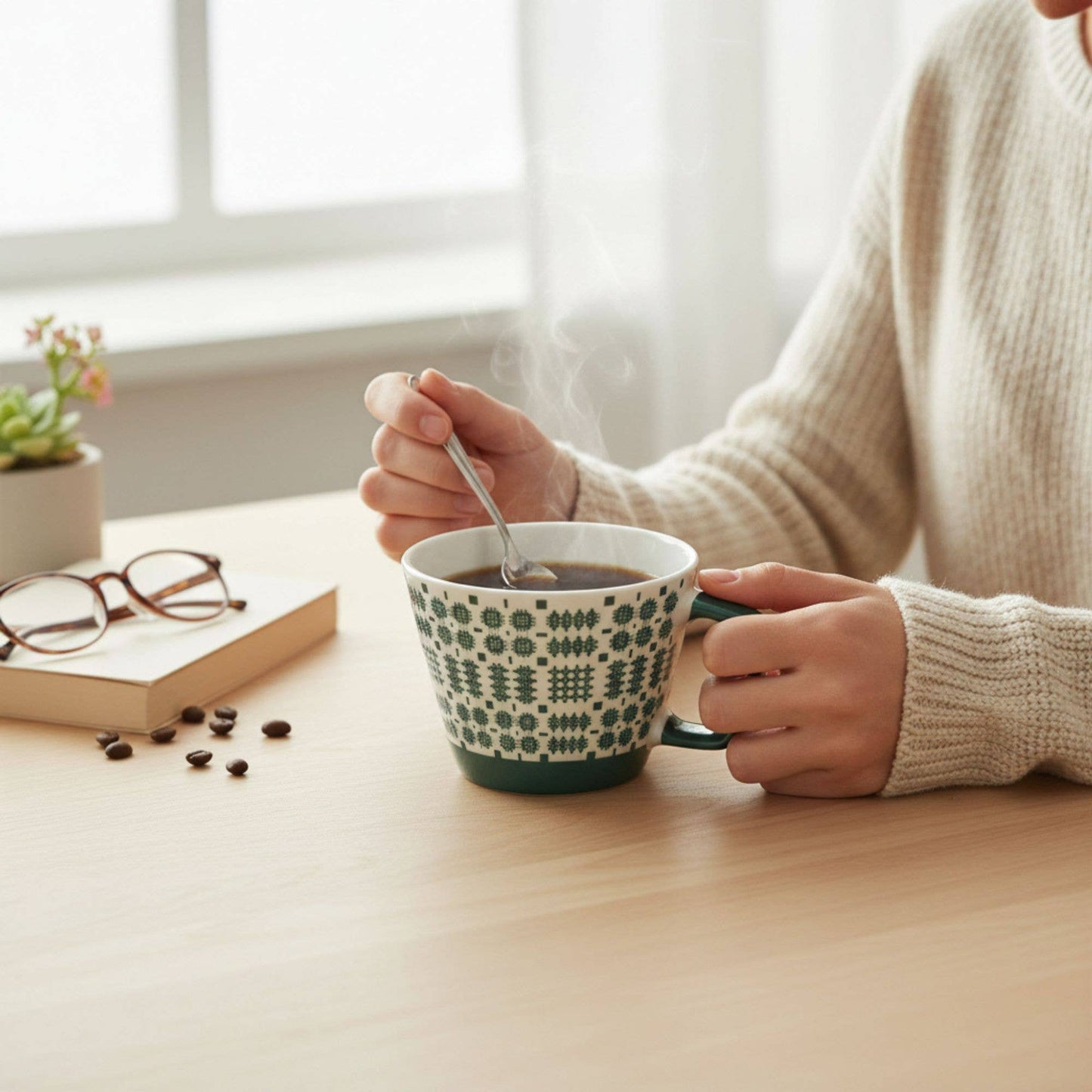 Ceramic Mug with a Welsh Tapestry Blanket Design