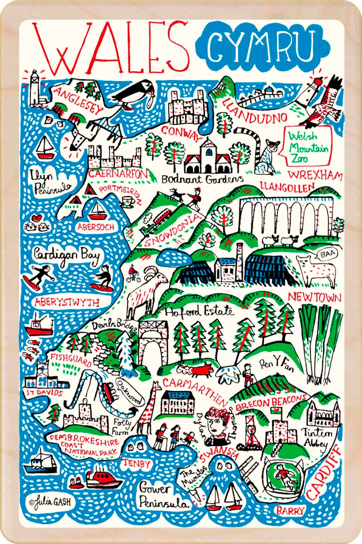 Wales Cymru - Eco-friendly card or magnet
