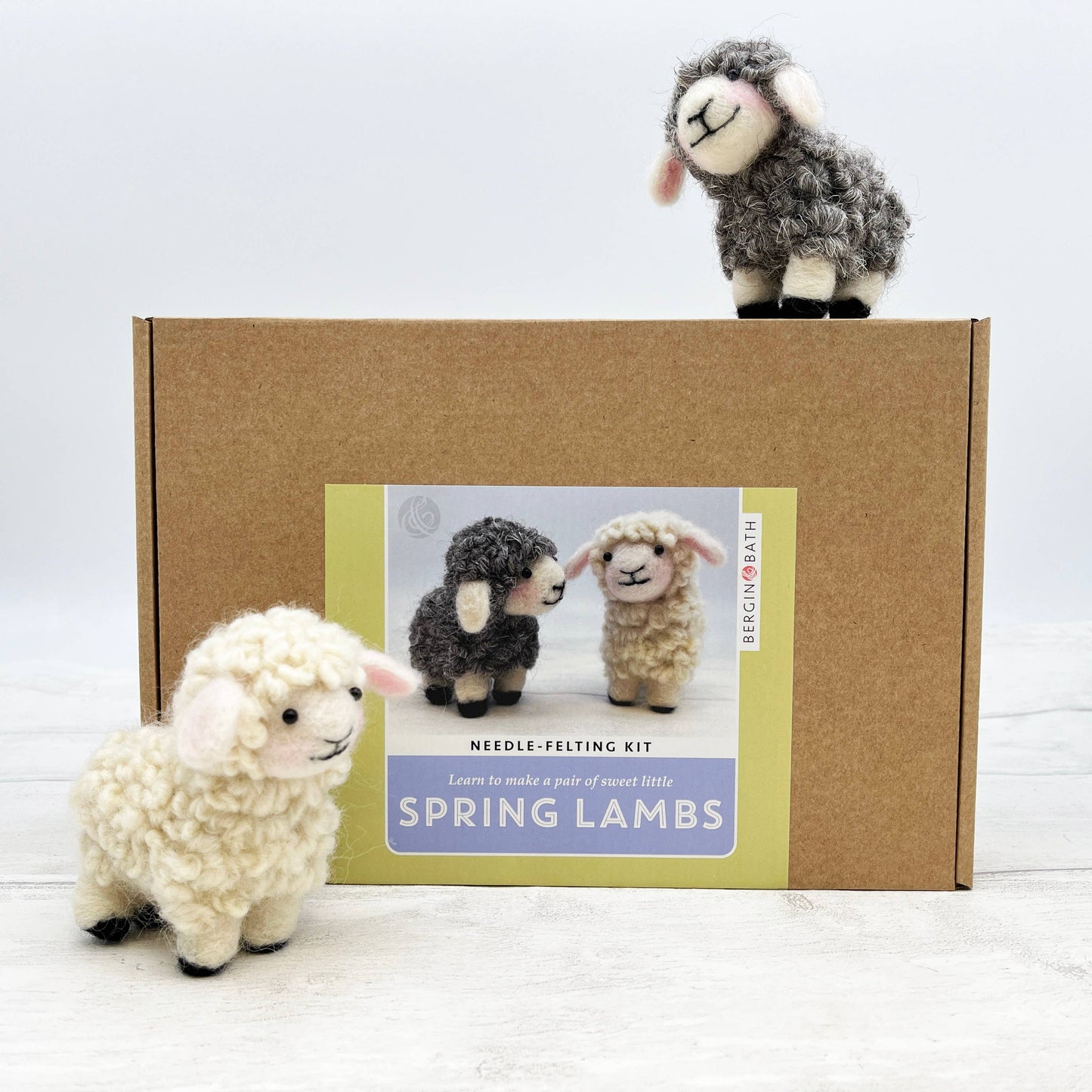 Needle Felting Kit, Spring Lambs