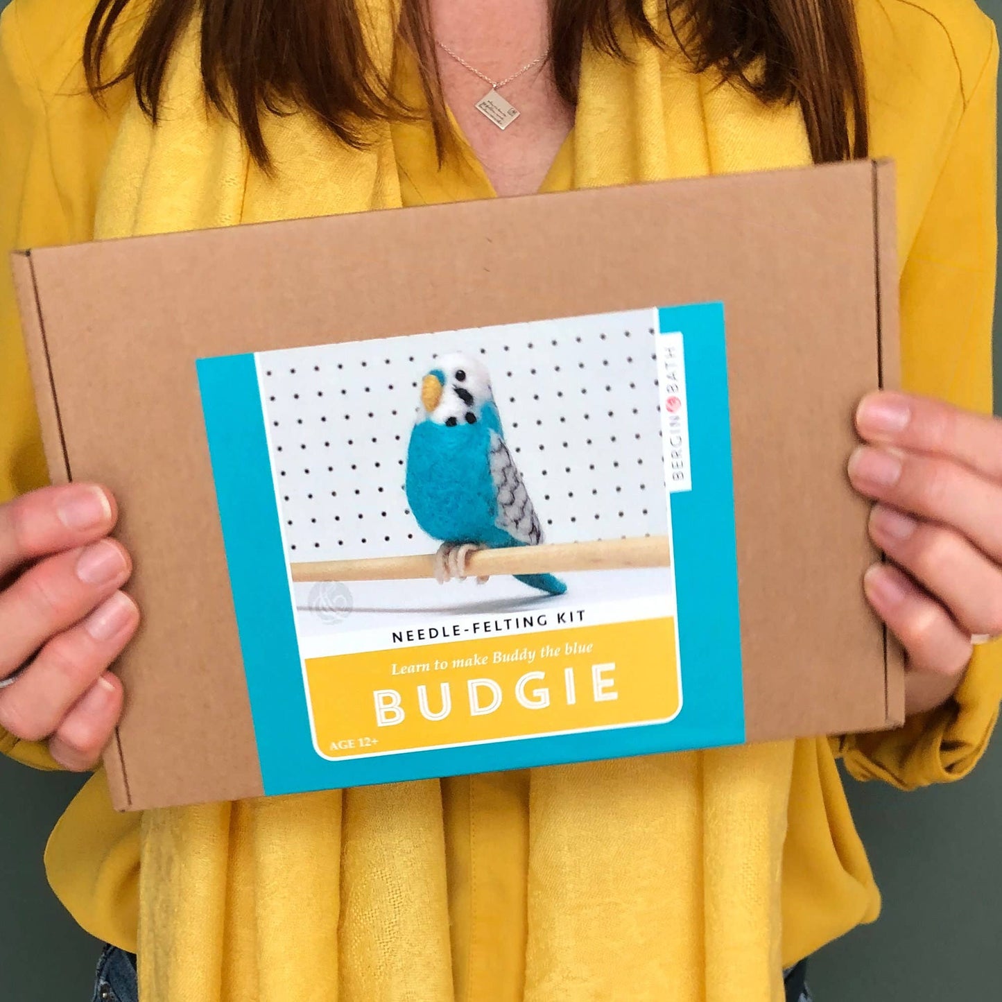 Needle Felting Kit, Blue Budgie