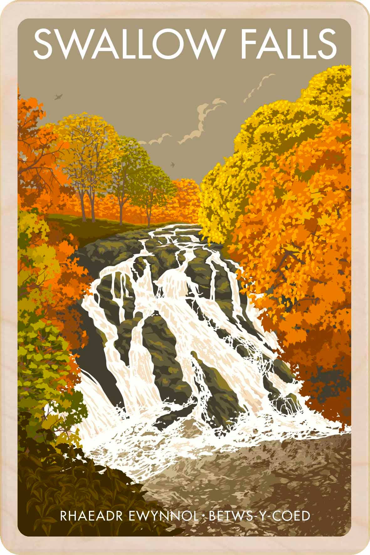 Swallow Falls, Wales - Eco-friendly cards & magnets