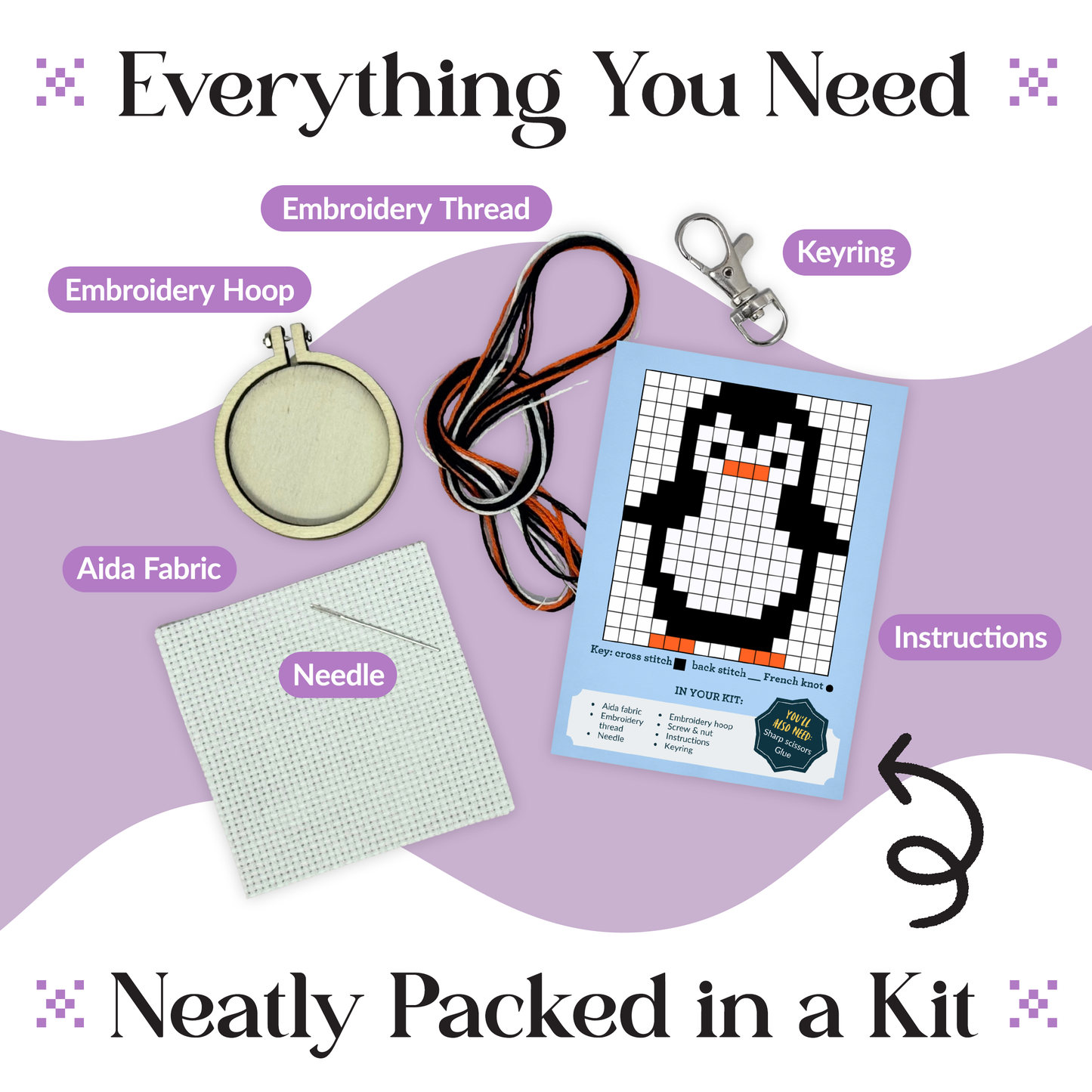 'You're Brrrilliant!' Mini Matchbox Cross Stitch Kit