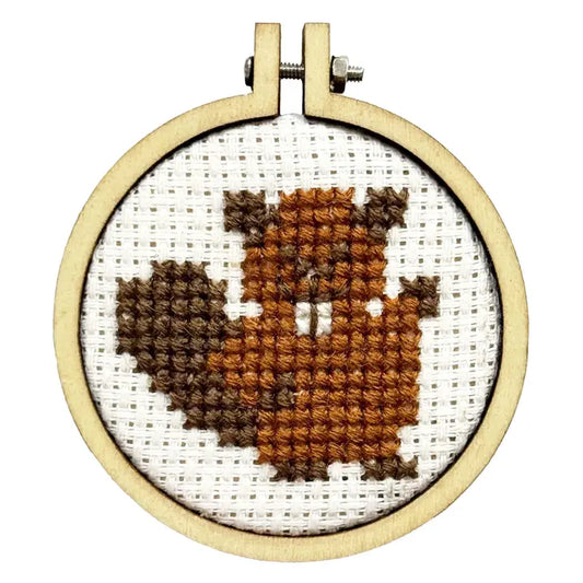 Dam Fine Beaver! Mini Matchbox Cross Stitch Kit (with keyring)