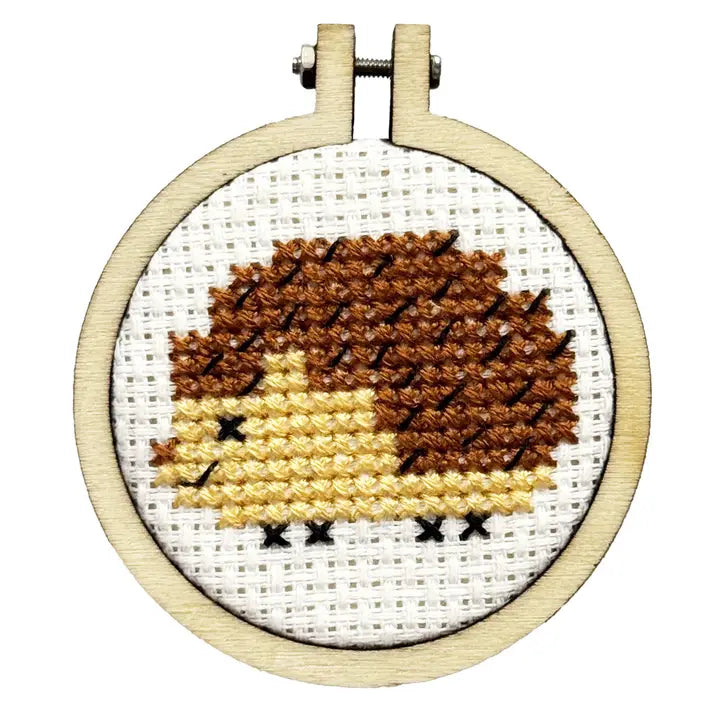 Sending A Hedgehug Mini Matchbox Cross Stitch Kit (with keyring)