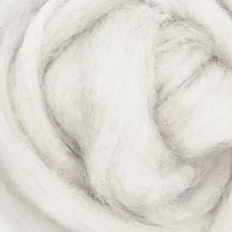 Corriedale Carded Sliver - Chalk