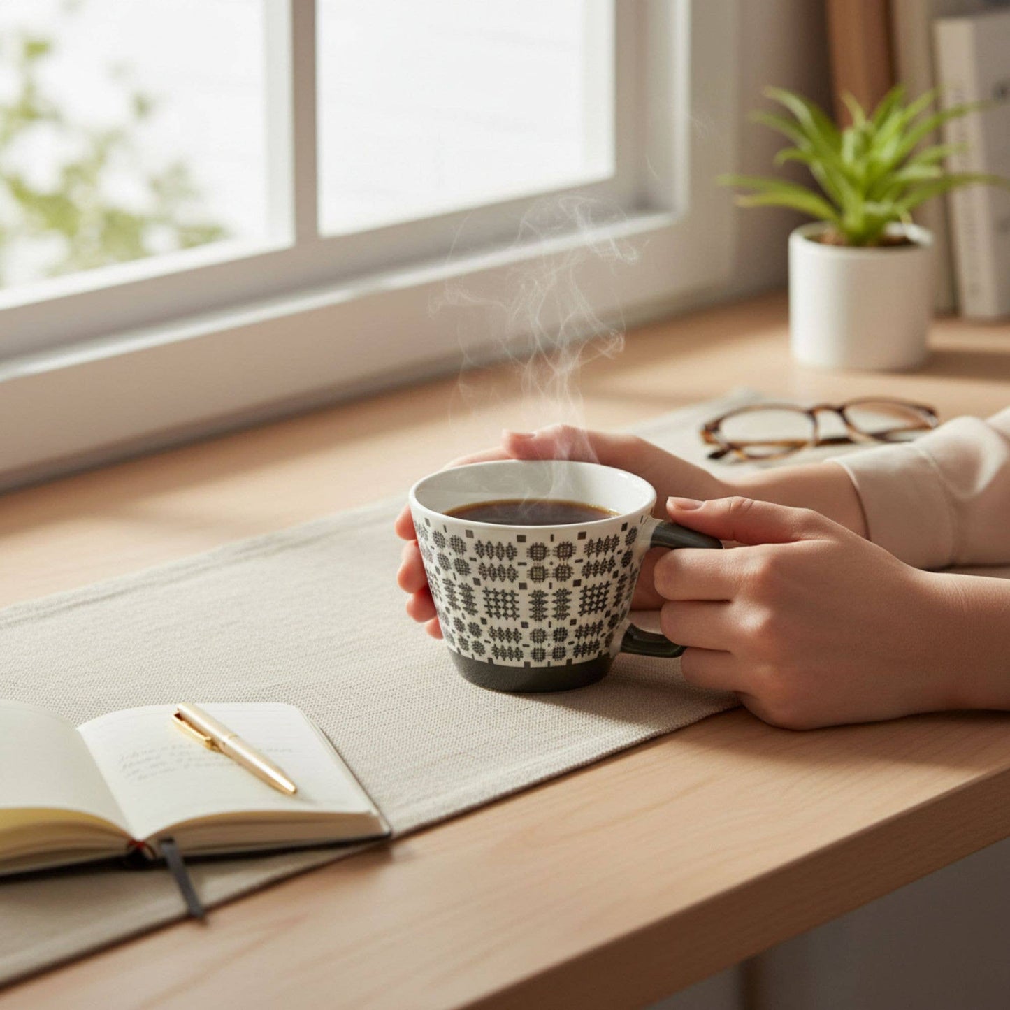 Ceramic Mug with a Welsh Tapestry Blanket Design
