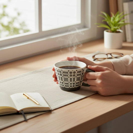 Ceramic Mug with a Welsh Tapestry Blanket Design