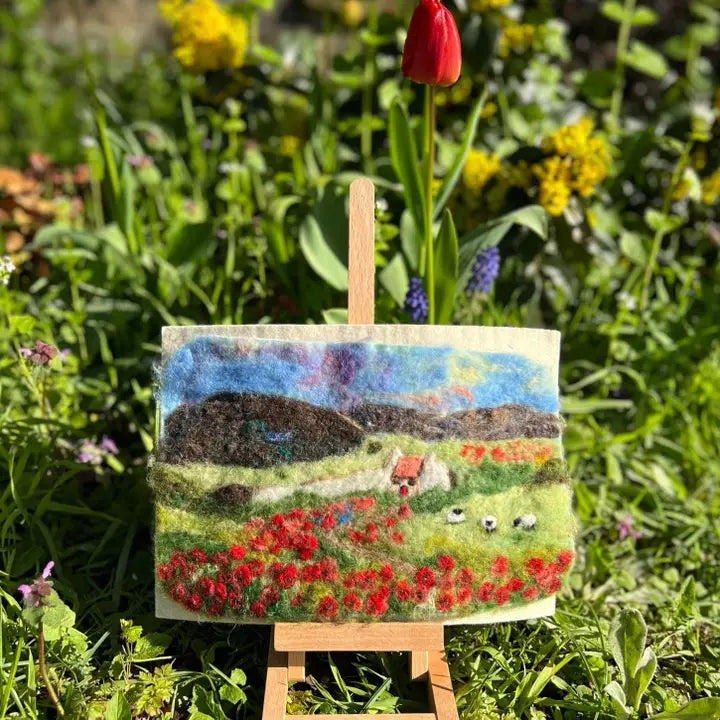Poppy Landscape - Needle Felting Kit