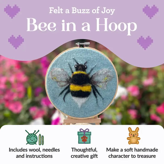 Bee in a Hoop Needle Felting Kit