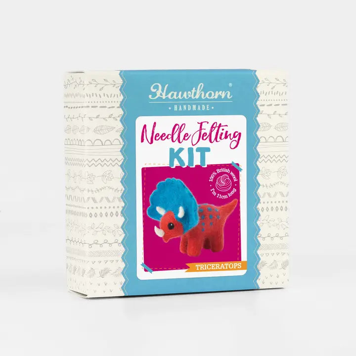 Triceratops Mini Needle Felting Kit