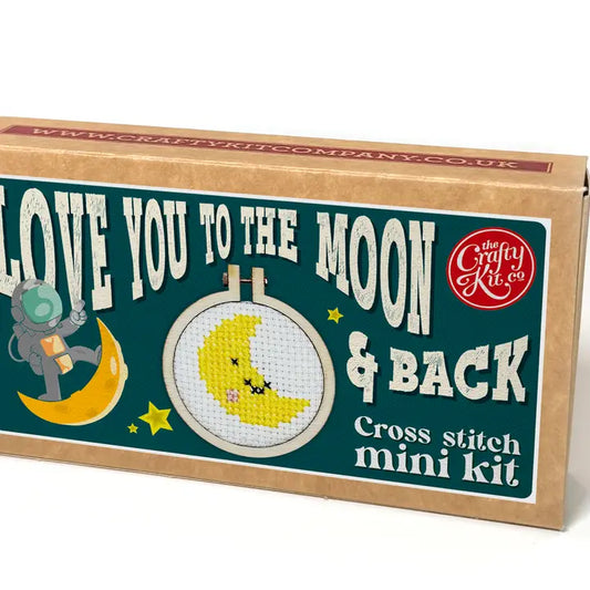 Love You to the Moon and Back Cross Stitch Mini Kit (with keyring)