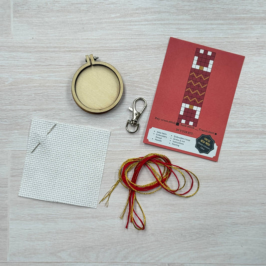 You crack me up! Mini Matchbox Christmas Cross Stitch Kit (with keyring)