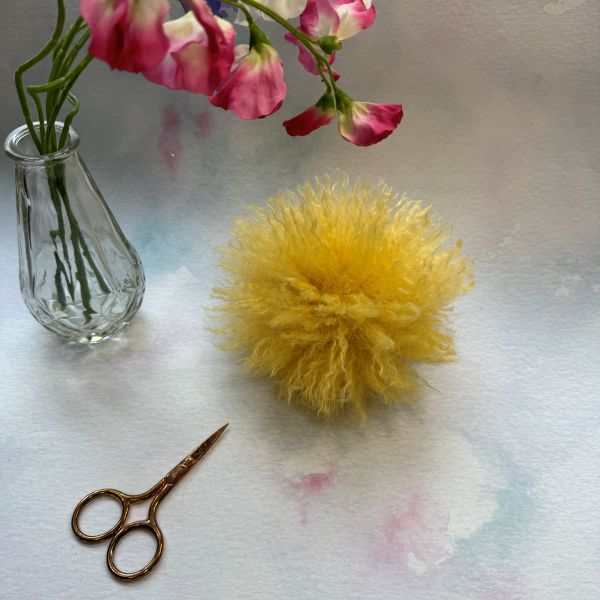 Pom Poms - Yellow Alpaca image
