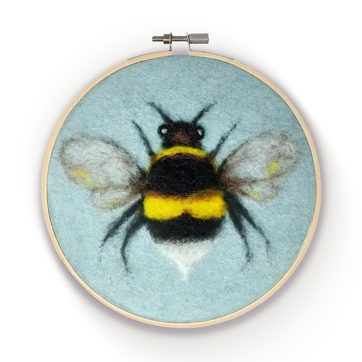 Bee in a Hoop Needle Felting Kit