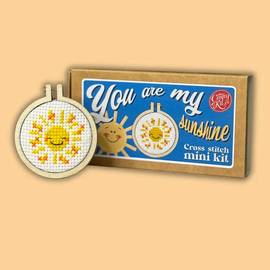 You Are My Sunshine Cross Stitch Mini Kit (with keyring)