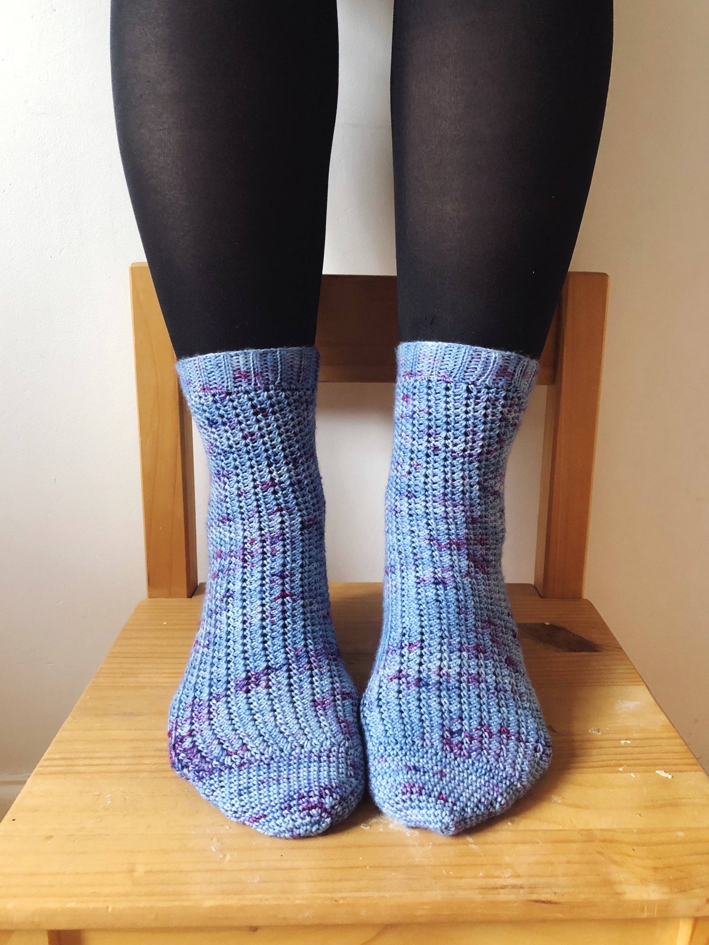 Crochet Pattern - Tanzanite Socks - PRINT