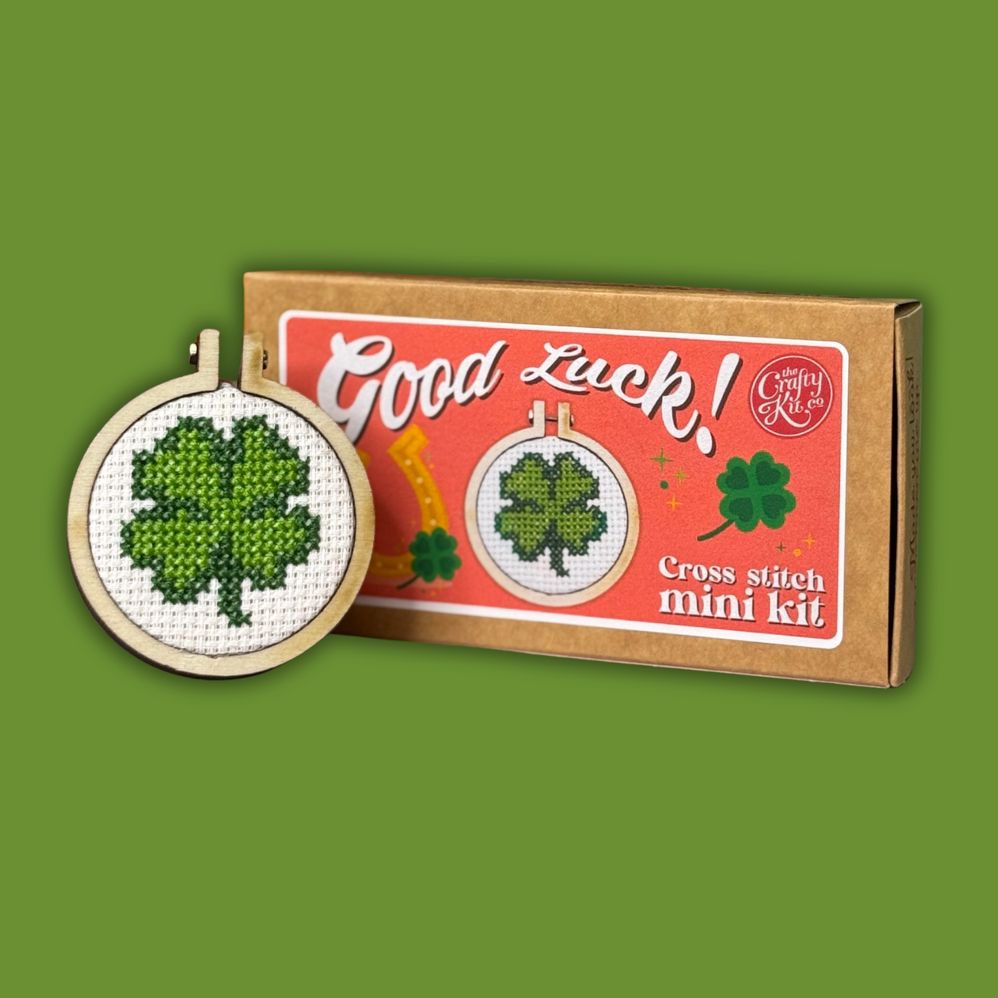 'Good Luck!' Mini Matchbox Cross Stitch Kit