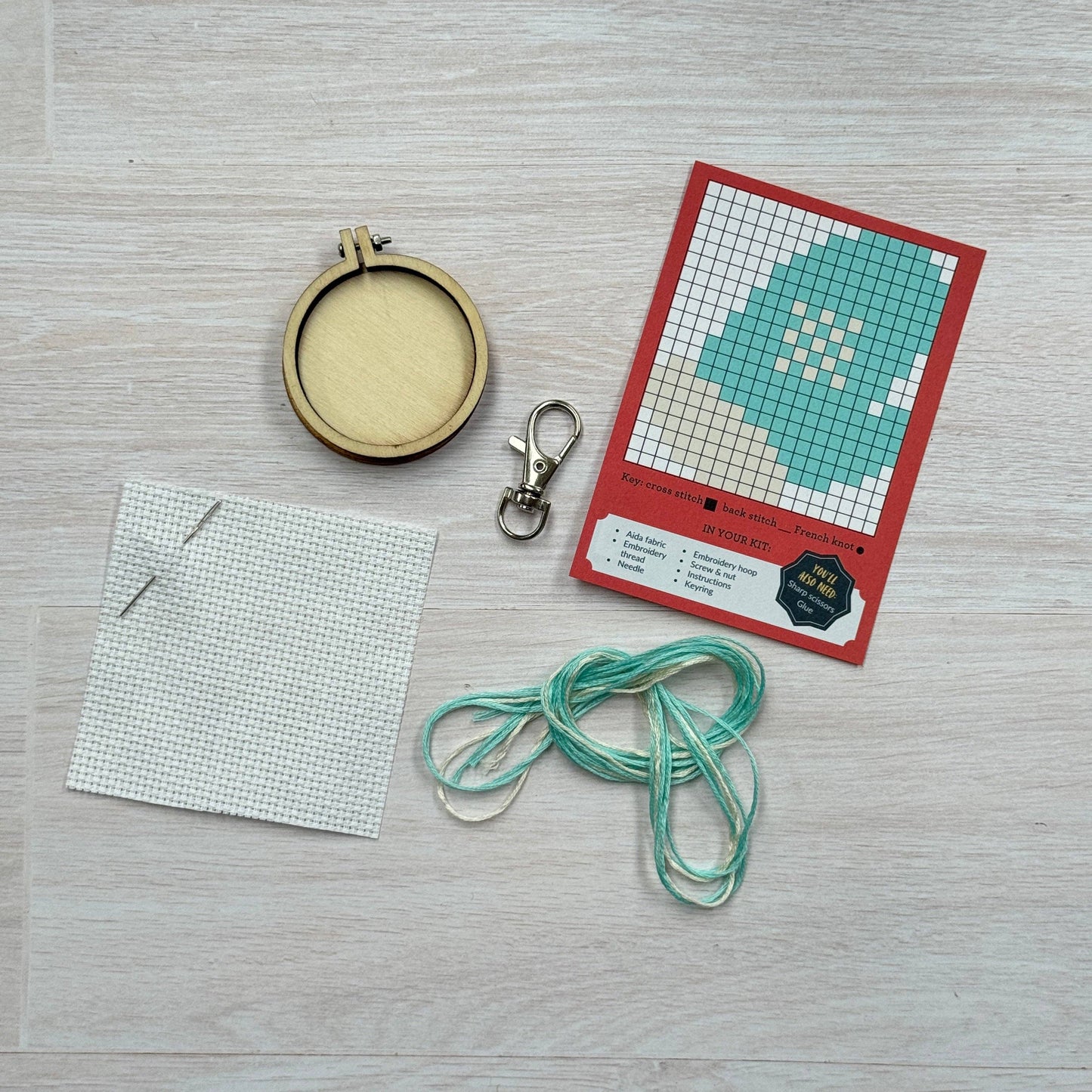 Mitten Mini Matchbox Christmas Cross Stitch Kit