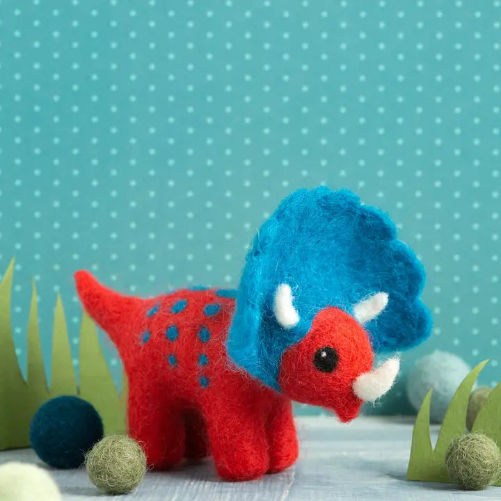 Triceratops Mini Needle Felting Kit