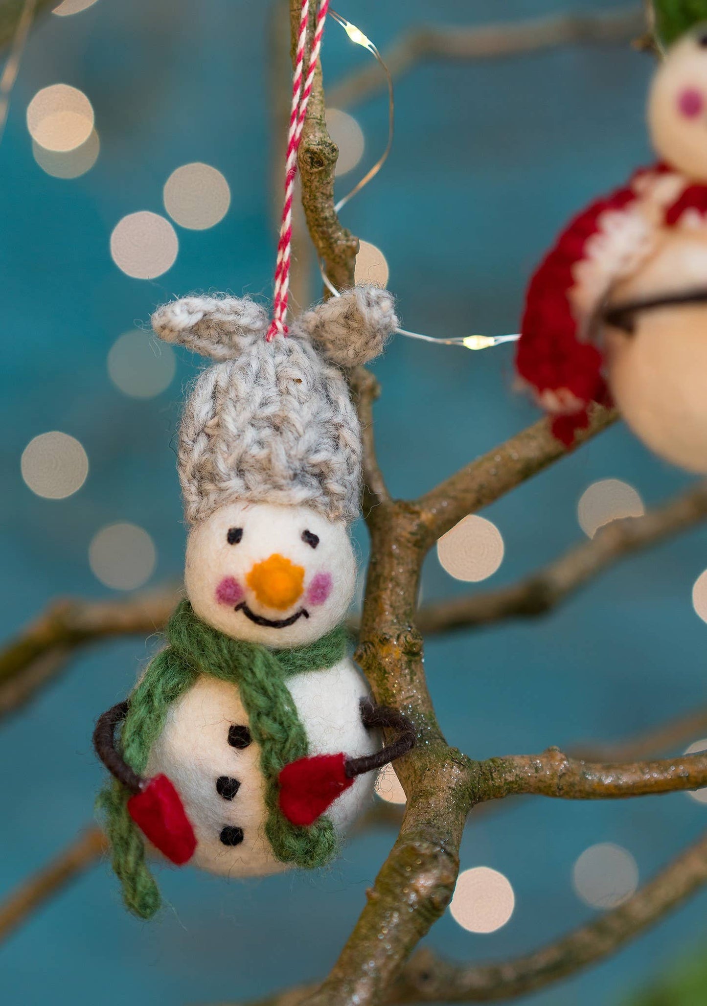 Felt Snowmen With Bendy Arms