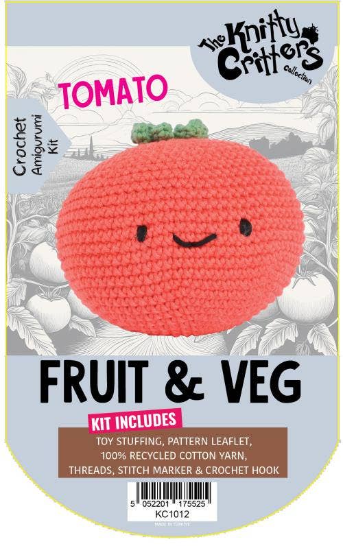 Knitty Critters - Pouch Pals - Fruit & Veg - Tomato