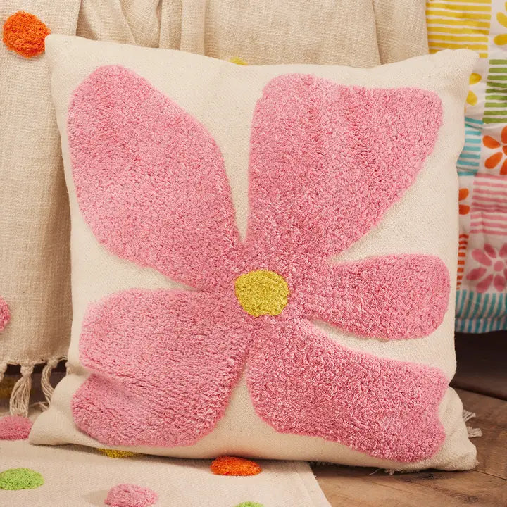 Tufted Bold Flower Cushion Cover