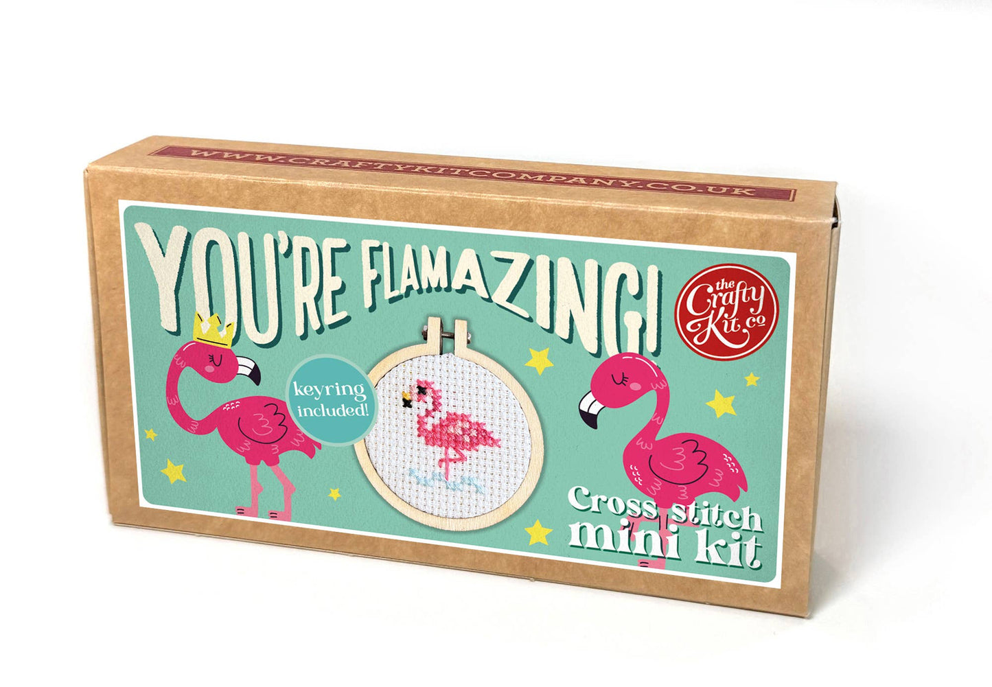 The Crafty Kit Company - You're Flamazing! Mini Matchbox Cross Stitch Kit (with keyring)