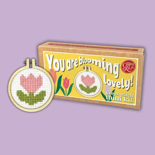 You Are Blooming Lovely! Cross Stitch Mini Kit (with keyring)