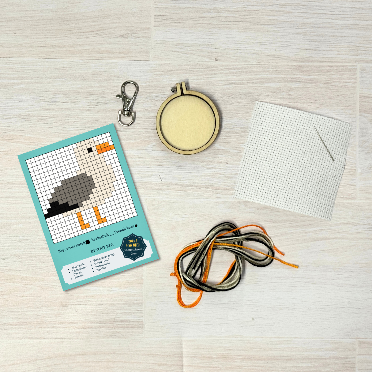 I'd Give You My Last Chip! Mini Matchbox Cross Stitch Kit (with keyring)