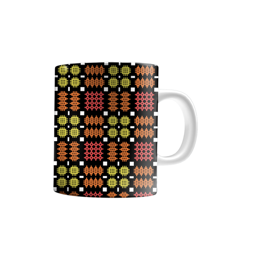 Mug with a Welsh Tapestry Blanket Print Design