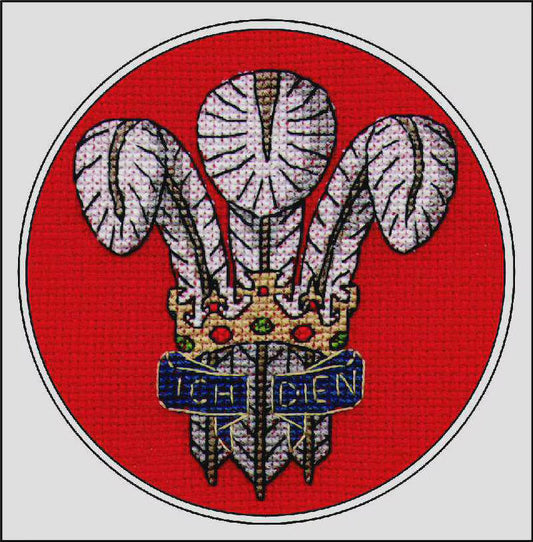 Prince of Wales Feathers (Mini) Counted Cross Stitch Kit